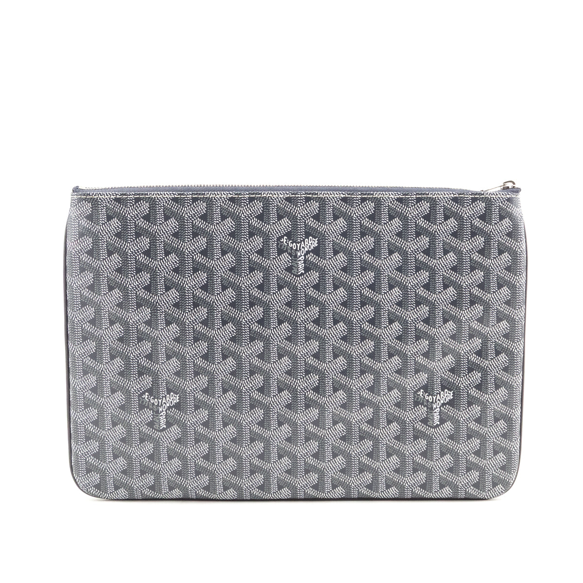Goyard Grey Goyardine Senat Pochette MM - Love that Bag etc - Preowned Authentic Designer Handbags Preloved Fashions