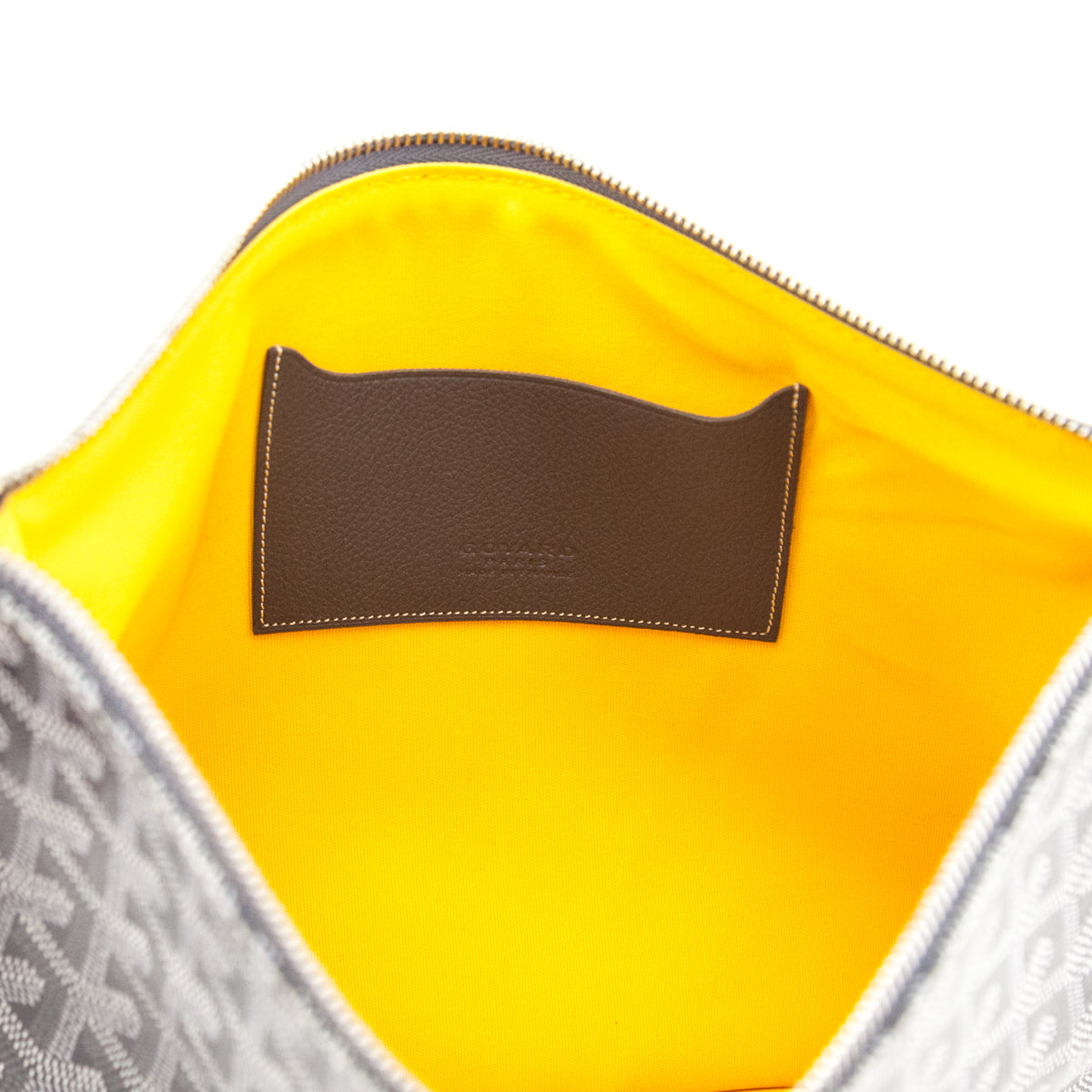 Goyard Grey Goyardine Senat Pochette MM - Love that Bag etc - Preowned Authentic Designer Handbags Preloved Fashions
