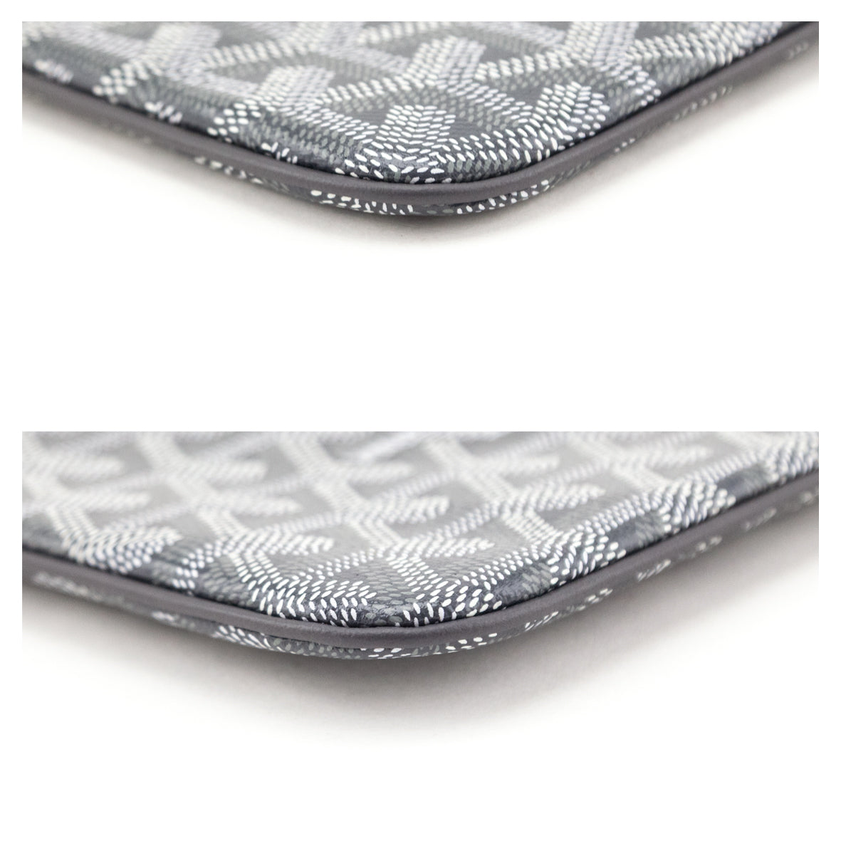 Goyard Grey Goyardine Senat Pochette MM - Love that Bag etc - Preowned Authentic Designer Handbags Preloved Fashions