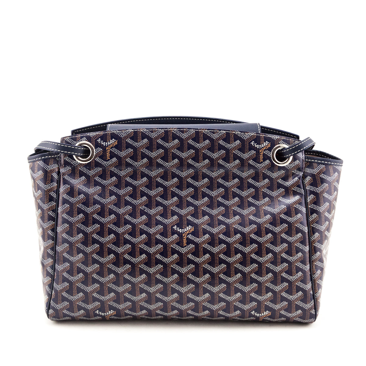 Goyard Navy Goyardine Rouette PM - Love that Bag etc - Preowned Authentic Designer Handbags Preloved Fashions