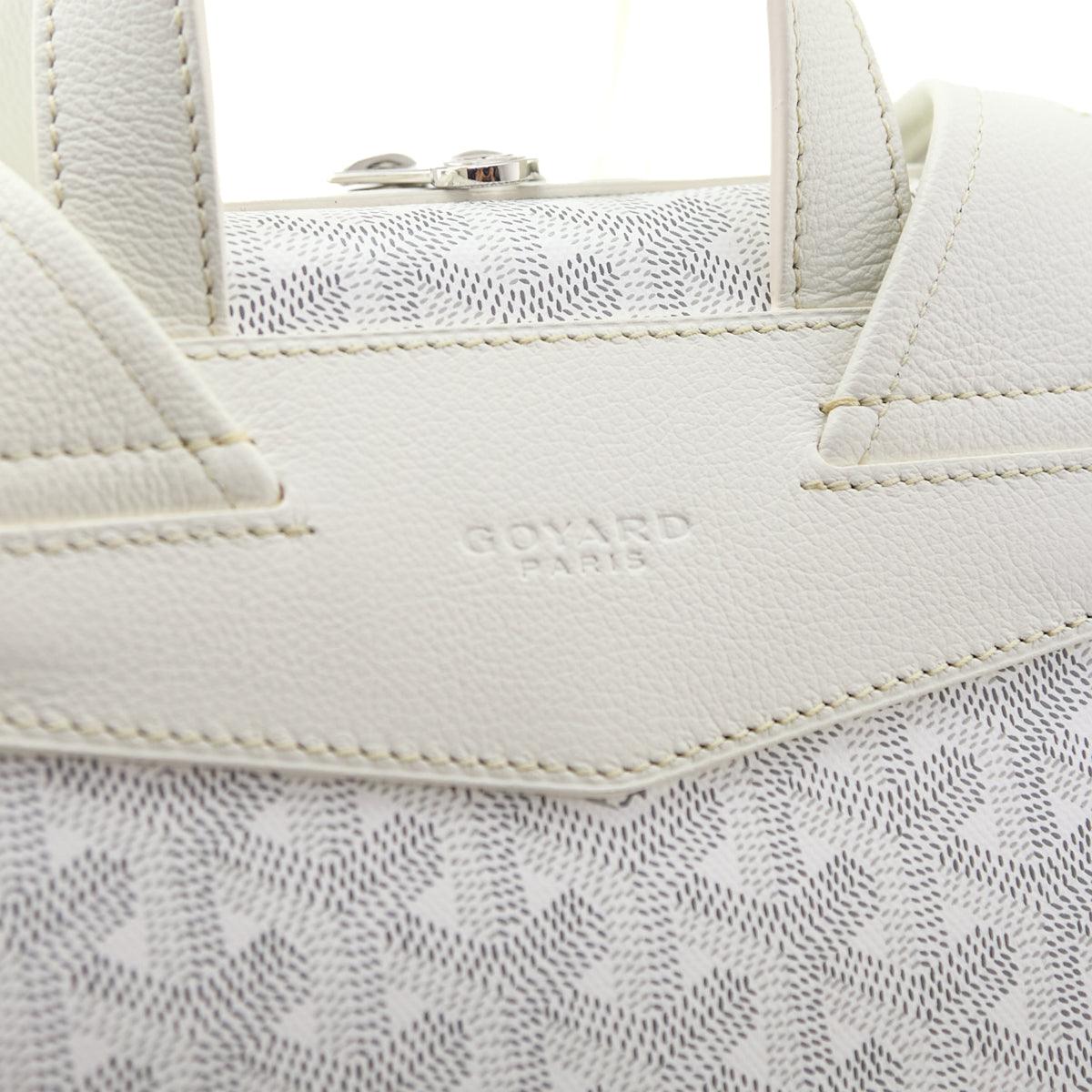 Goyard White Goyardine Calfskin Cisalpin Backpack - Love that Bag etc - Preowned Authentic Designer Handbags Preloved Fashions
