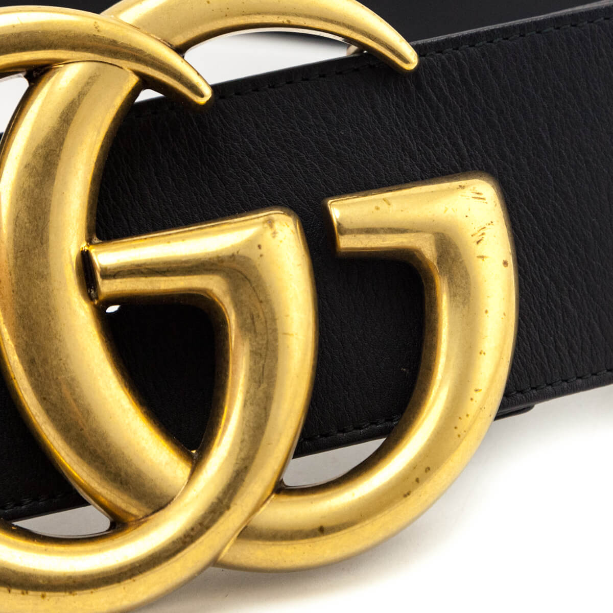 Gucci Black Double G Logo Belt - Love that Bag etc - Preowned Authentic Designer Handbags Preloved Fashions