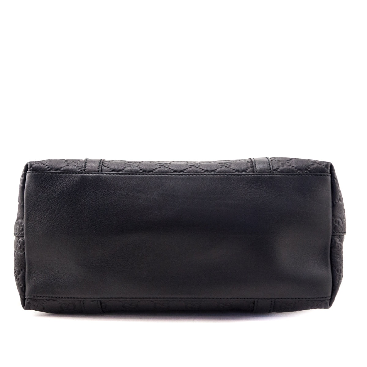Gucci Black Guccissima Medium GG Charm Convertible Dome Satchel - Love that Bag etc - Preowned Authentic Designer Handbags Preloved Fashions