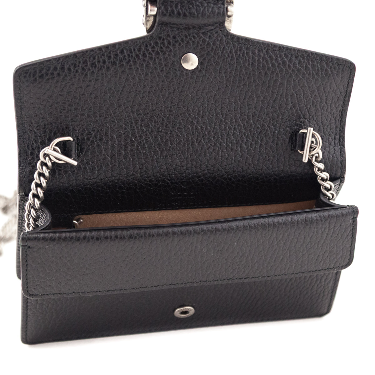 Gucci Black Leather Super Mini Dionysus - Love that Bag etc - Preowned Authentic Designer Handbags Preloved Fashions
