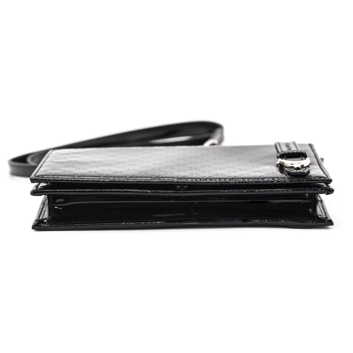 Gucci Black Patent Microguccissima Crossbody Wallet - Love that Bag etc - Preowned Authentic Designer Handbags Preloved Fashions