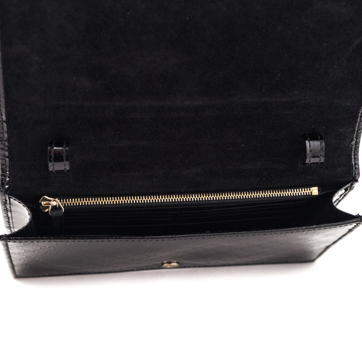 Gucci Black Patent Microguccissima Crossbody Wallet - Love that Bag etc - Preowned Authentic Designer Handbags Preloved Fashions