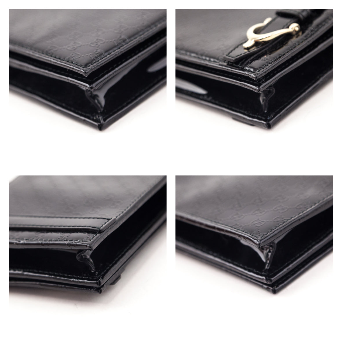 Gucci Black Patent Microguccissima Crossbody Wallet - Love that Bag etc - Preowned Authentic Designer Handbags Preloved Fashions