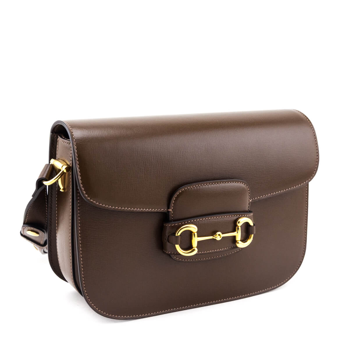 Gucci Brown Sugar Azalea Calfskin Horsebit 1955 Shoulder Bag - Love that Bag etc - Preowned Authentic Designer Handbags Preloved Fashions
