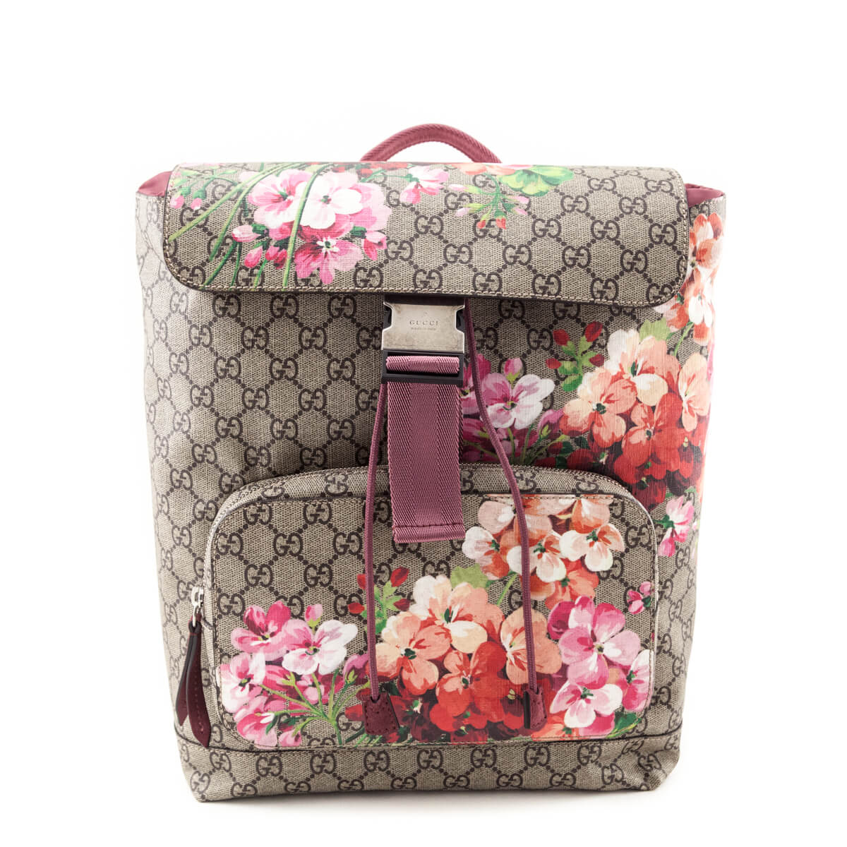 Gucci Dry Rose GG Supreme Monogram Blooms Backpack - Love that Bag etc - Preowned Authentic Designer Handbags Preloved Fashions