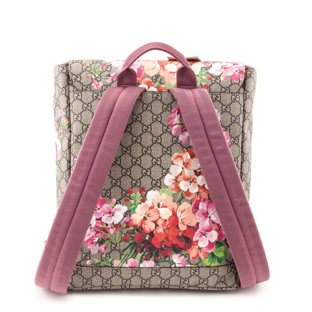 Gucci Dry Rose GG Supreme Monogram Blooms Backpack - Love that Bag etc - Preowned Authentic Designer Handbags Preloved Fashions