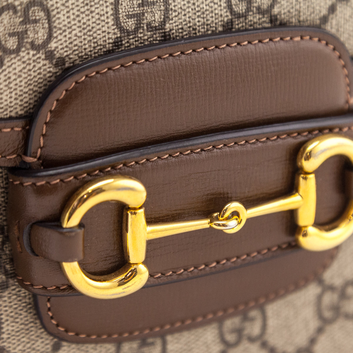Gucci GG Supreme Monogram Horsebit 1955 Shoulder Bag - Love that Bag etc - Preowned Authentic Designer Handbags Preloved Fashions