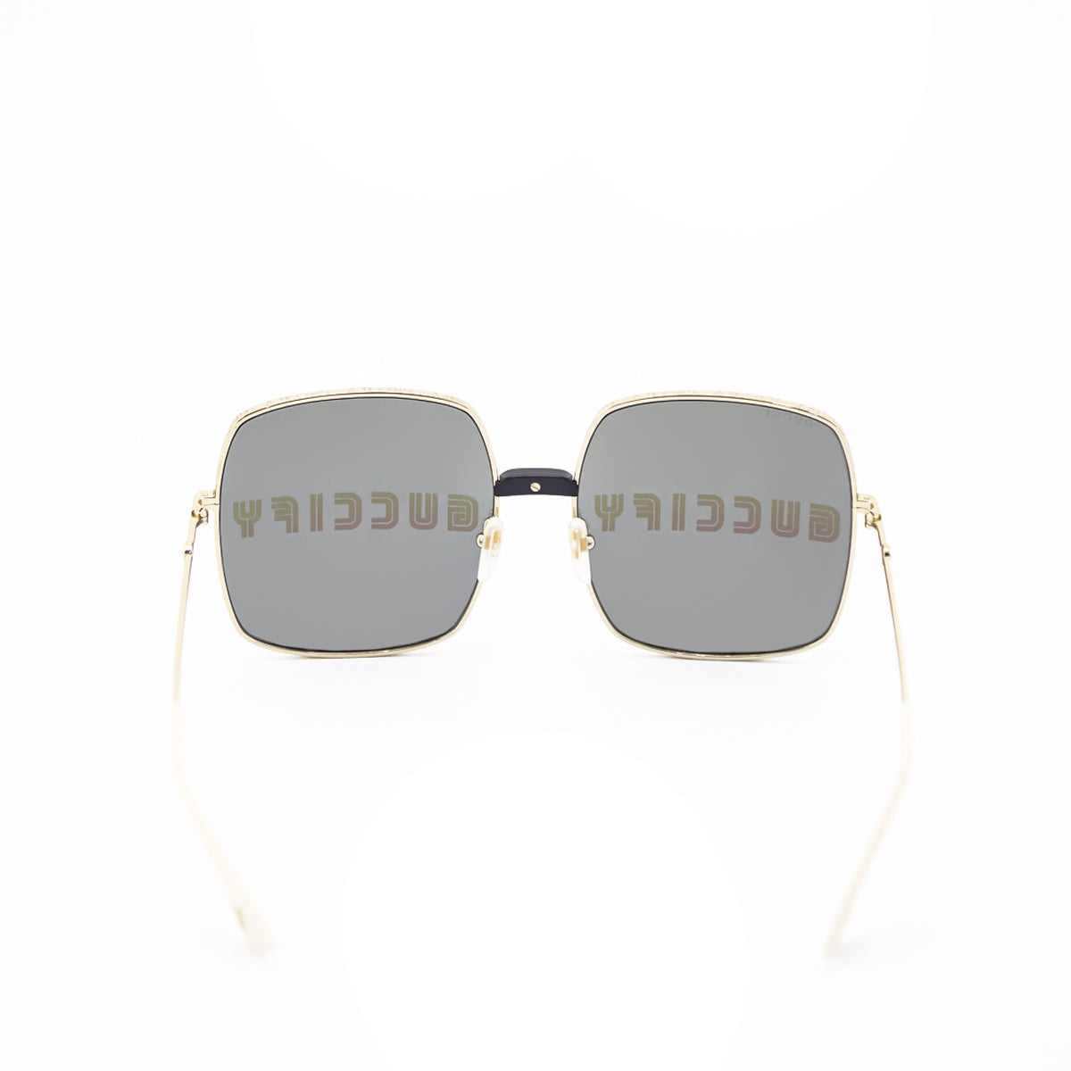 Gucci Gold-tone Guccify Logo Oversized Sunglasses - Love that Bag etc - Preowned Authentic Designer Handbags Preloved Fashions