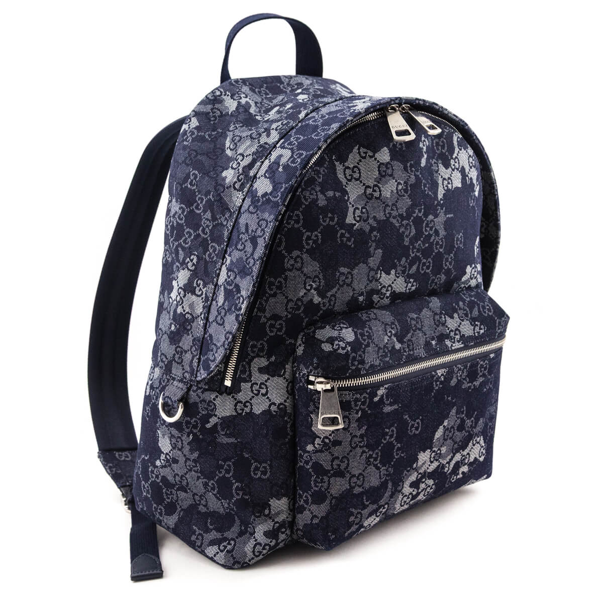Gucci Navy Gucci GG Denim Large Backpack - Love that Bag etc - Preowned Authentic Designer Handbags Preloved Fashions