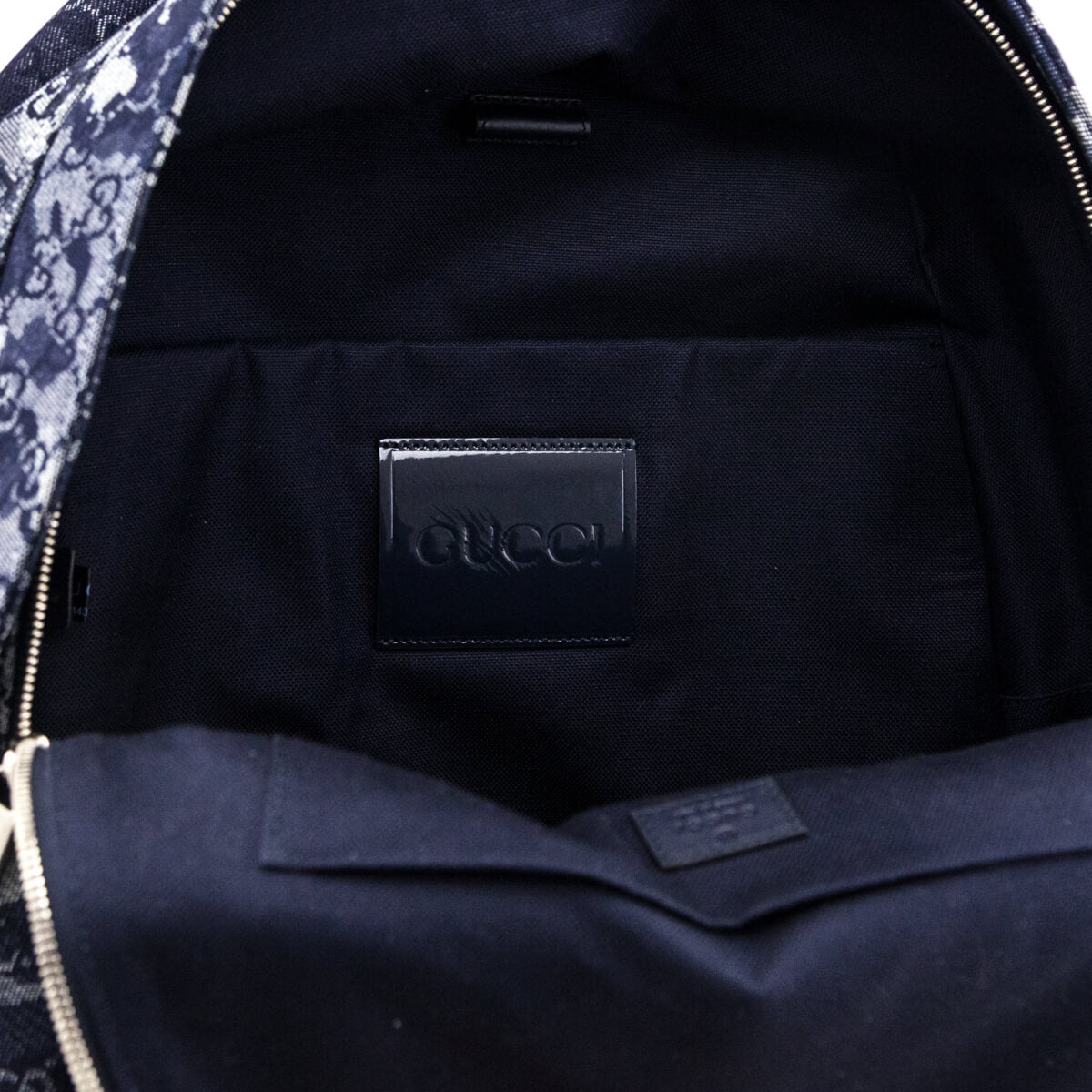 Gucci Navy Gucci GG Denim Large Backpack - Love that Bag etc - Preowned Authentic Designer Handbags Preloved Fashions