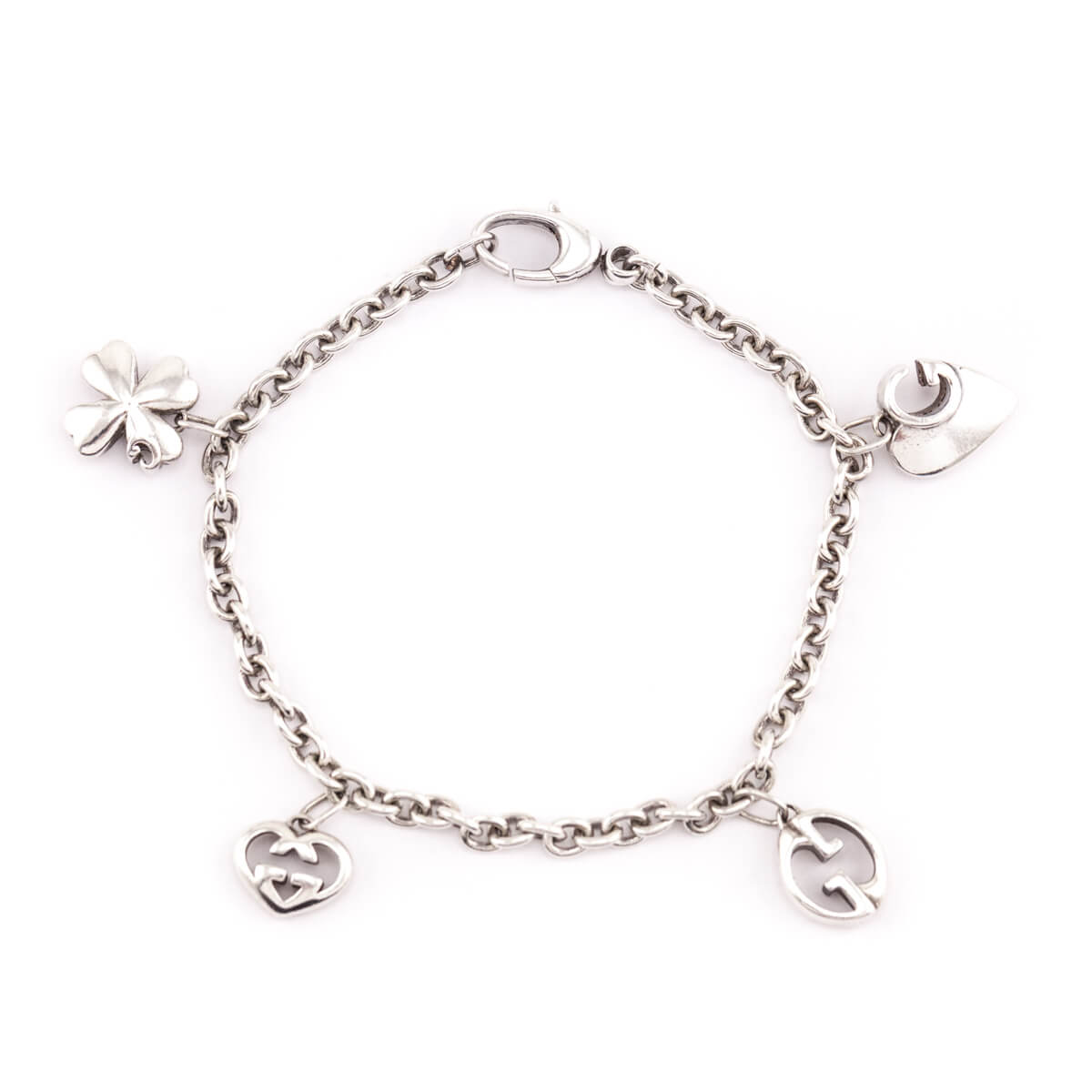 Gucci Sterling Silver Charm Bracelet - Love that Bag etc - Preowned Authentic Designer Handbags Preloved Fashions