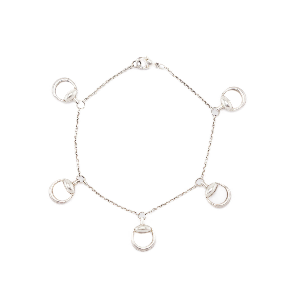 Gucci Sterling Silver Horsebit Charm Bracelet - Love that Bag etc - Preowned Authentic Designer Handbags Preloved Fashions