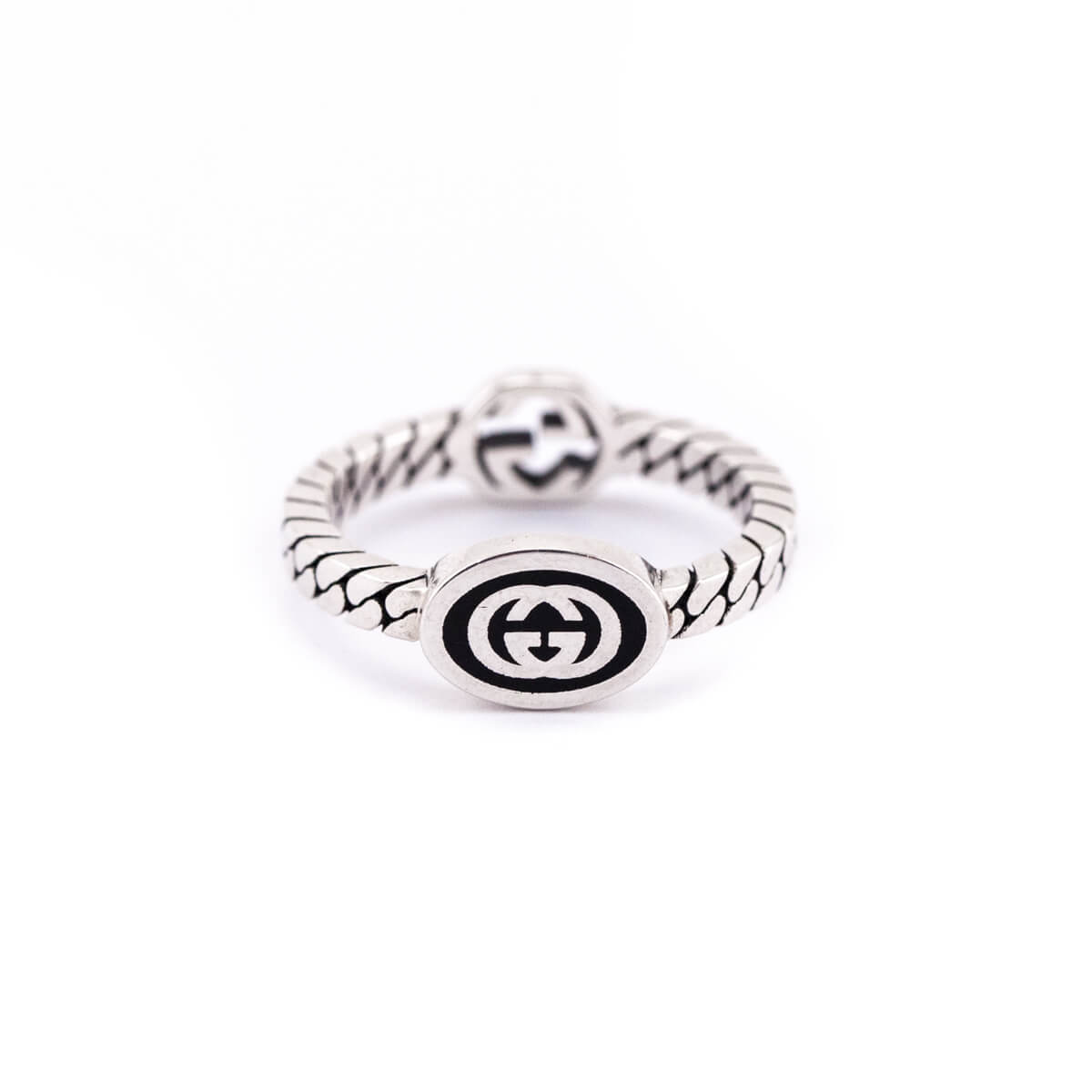Gucci Sterling Silver Interlocking G Ring Size 6.75 - Love that Bag etc - Preowned Authentic Designer Handbags Preloved Fashions