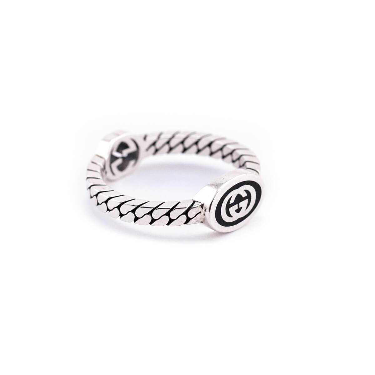 Gucci Sterling Silver Interlocking G Ring Size 6.75 - Love that Bag etc - Preowned Authentic Designer Handbags Preloved Fashions