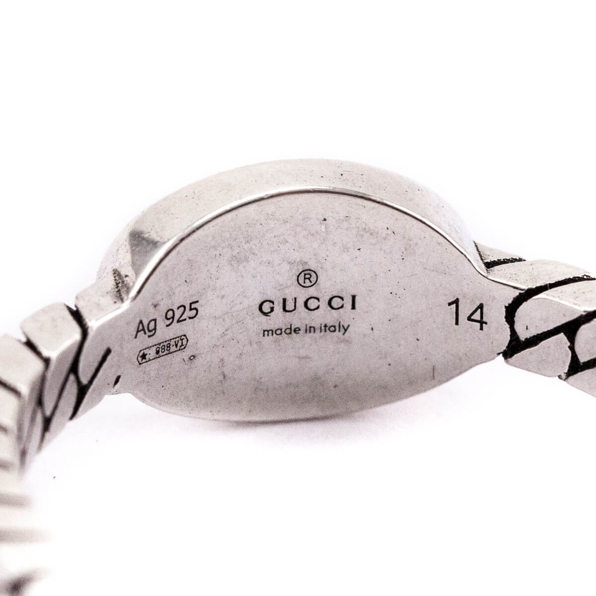 Gucci Sterling Silver Interlocking G Ring Size 6.75 - Love that Bag etc - Preowned Authentic Designer Handbags Preloved Fashions
