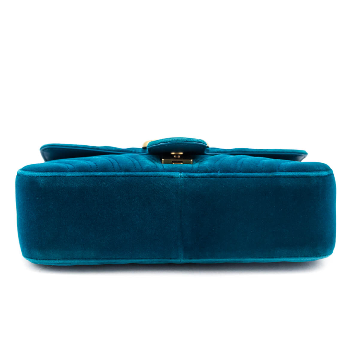 Gucci Teal Velvet Matelasse Small GG Marmont Shoulder Bag - Love that Bag etc - Preowned Authentic Designer Handbags Preloved Fashions