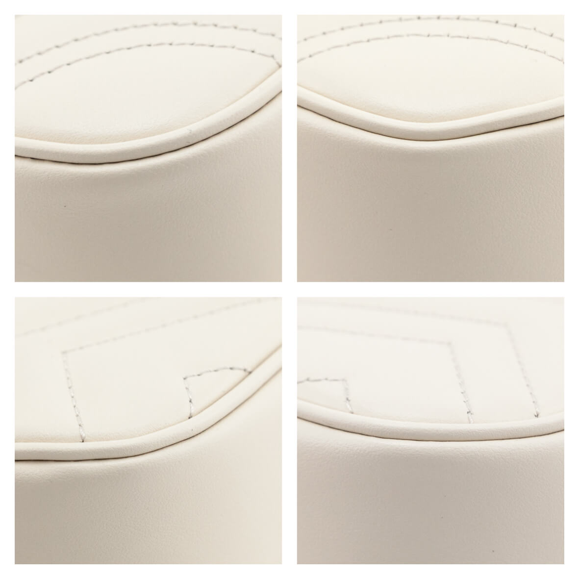 Gucci White Calfskin Matelasse Monochrome GG Marmont Bag - Love that Bag etc - Preowned Authentic Designer Handbags Preloved Fashions