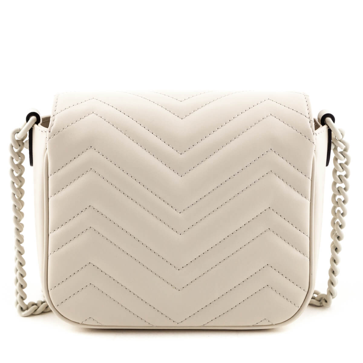 Gucci White Calfskin Matelasse Monochrome GG Marmont Bag - Love that Bag etc - Preowned Authentic Designer Handbags Preloved Fashions