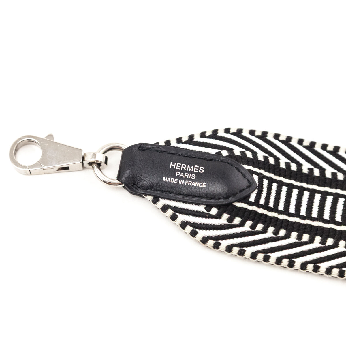 Hermes Black Ecru Sangle Cavale Bag Strap 50mm - Love that Bag etc - Preowned Authentic Designer Handbags Preloved Fashions