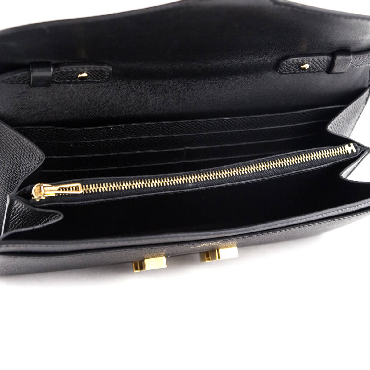 Hermes Black Epsom Constance Long To Go Wallet - Love that Bag etc - Preowned Authentic Designer Handbags Preloved Fashions