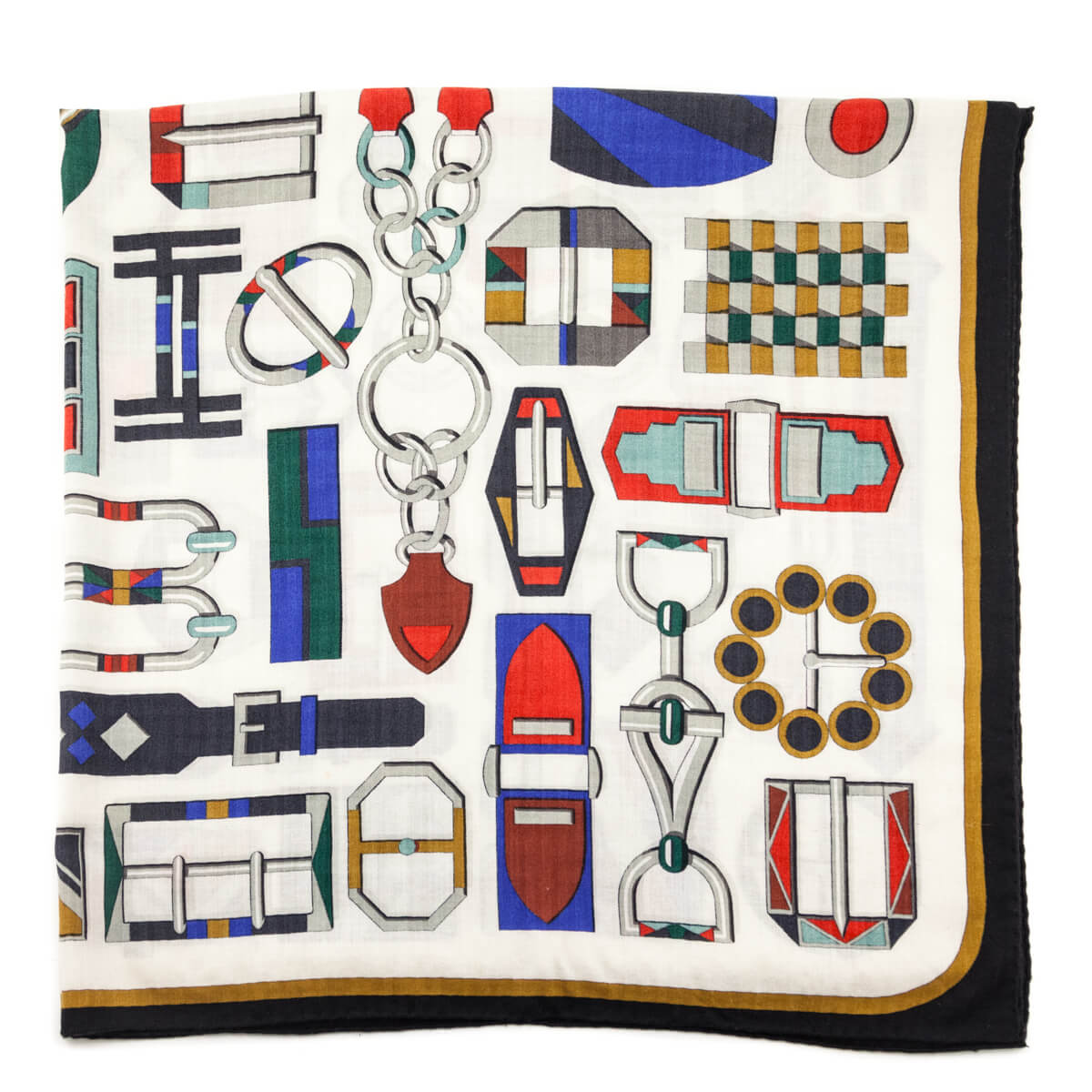 Hermes Black, Blue, Red Carre En Boucles Cashmere Shawl 140 - Love that Bag etc - Preowned Authentic Designer Handbags Preloved Fashions
