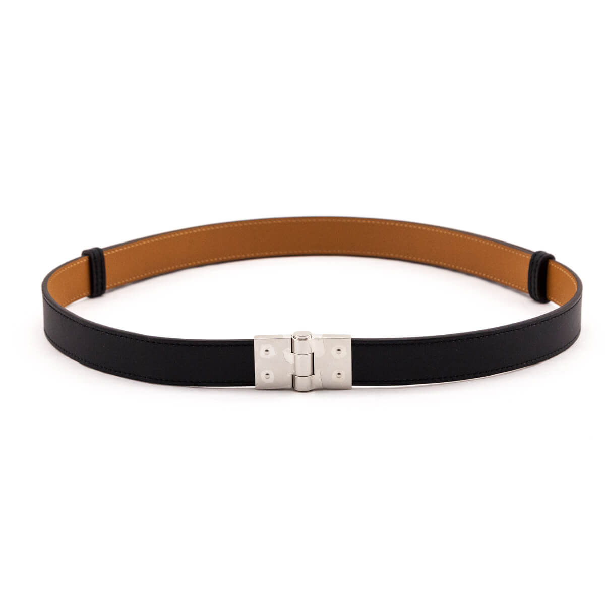 Hermes Black Palladium Charniere Sombrero Belt 22 - Love that Bag etc - Preowned Authentic Designer Handbags Preloved Fashions