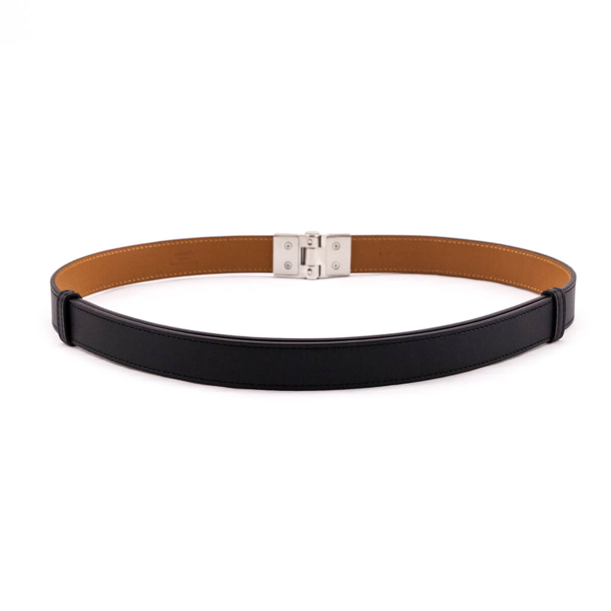 Hermes Black Palladium Charniere Sombrero Belt 22 - Love that Bag etc - Preowned Authentic Designer Handbags Preloved Fashions