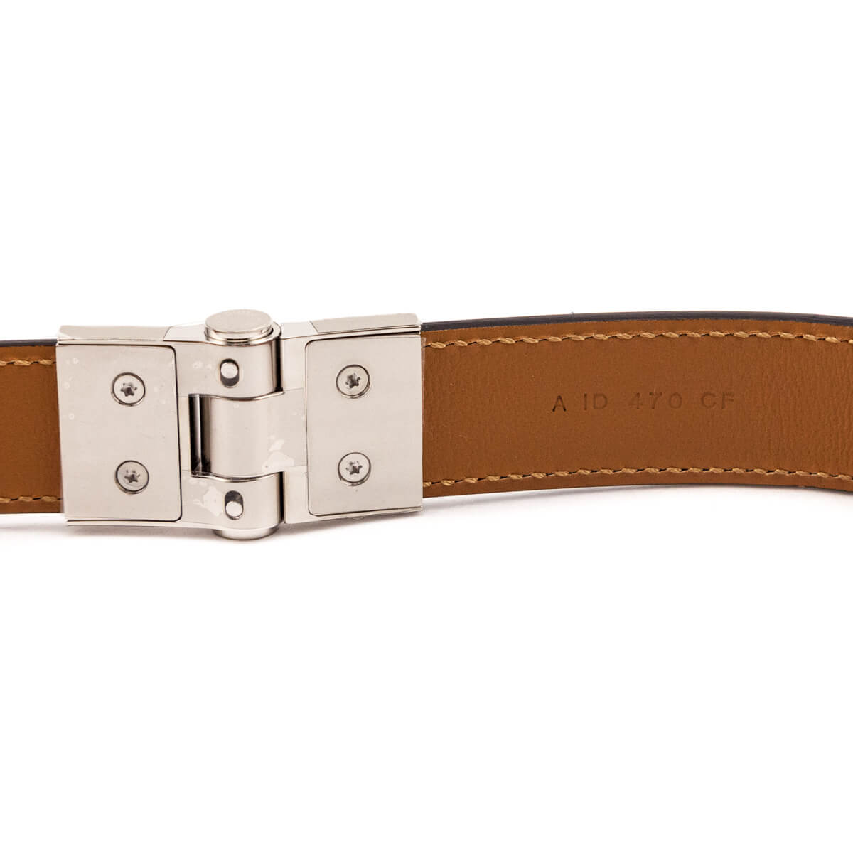 Hermes Black Palladium Charniere Sombrero Belt 22 - Love that Bag etc - Preowned Authentic Designer Handbags Preloved Fashions