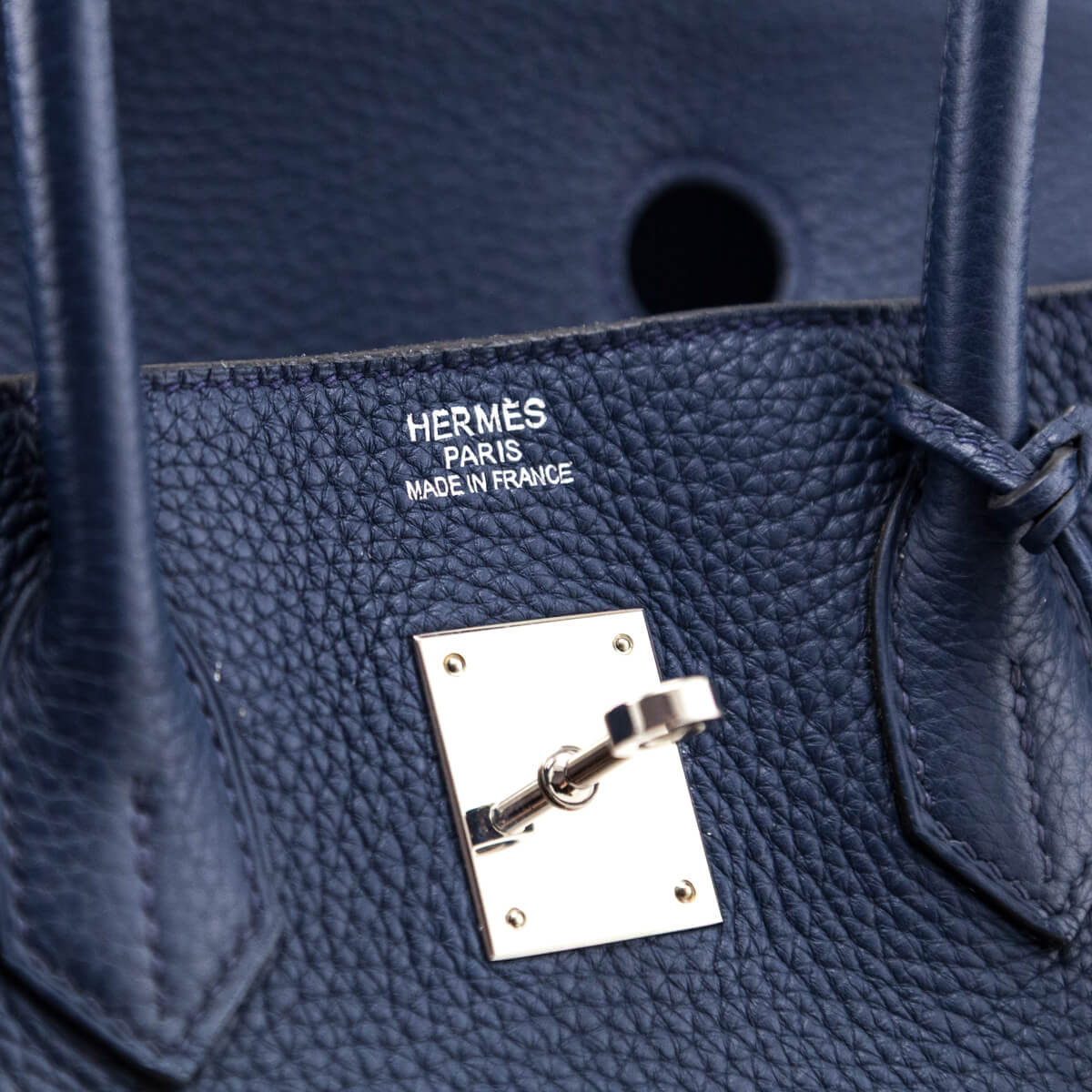 Hermes Bleu De Malte Taurillon Clemence Birkin 35 - Love that Bag etc - Preowned Authentic Designer Handbags Preloved Fashions