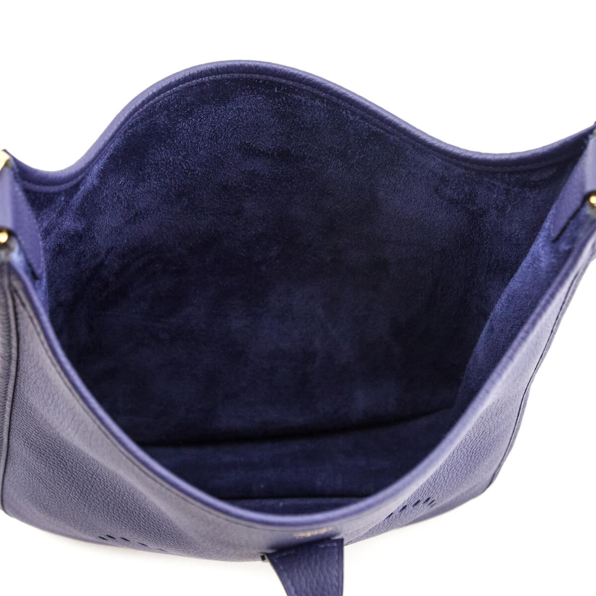 Hermes Bleu Encre Taurillon Clemence Evelyne III 29 PM - Love that Bag etc - Preowned Authentic Designer Handbags Preloved Fashions