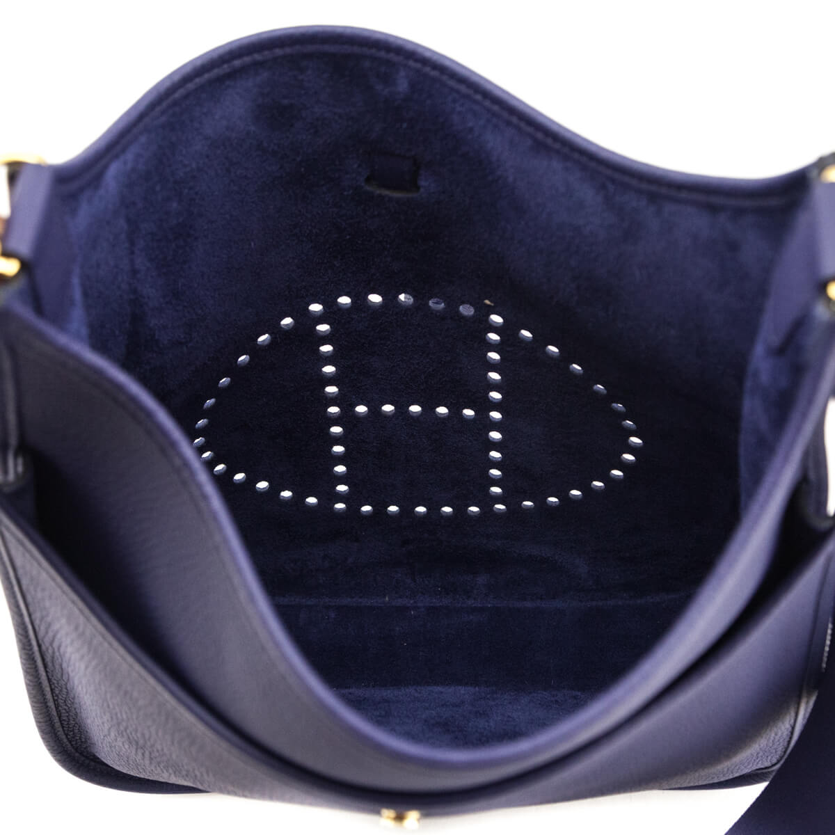 Hermes Bleu Encre Taurillon Clemence Evelyne III 29 PM - Love that Bag etc - Preowned Authentic Designer Handbags Preloved Fashions