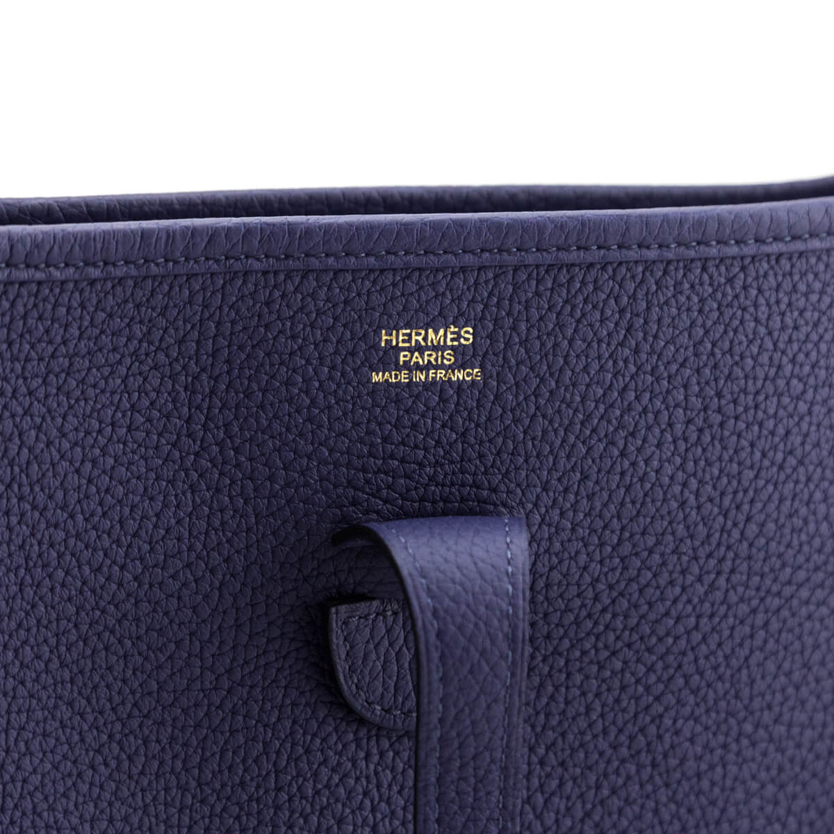 Hermes Bleu Encre Taurillon Clemence Evelyne III 29 PM - Love that Bag etc - Preowned Authentic Designer Handbags Preloved Fashions