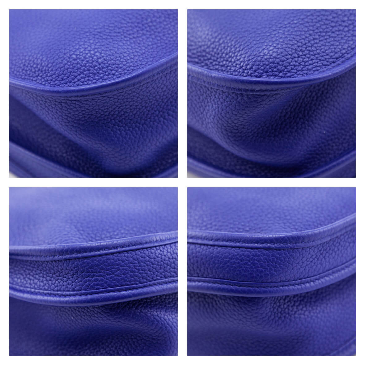 Hermes Bleu Royal Clemence Evelyne III GM - Love that Bag etc - Preowned Authentic Designer Handbags Preloved Fashions