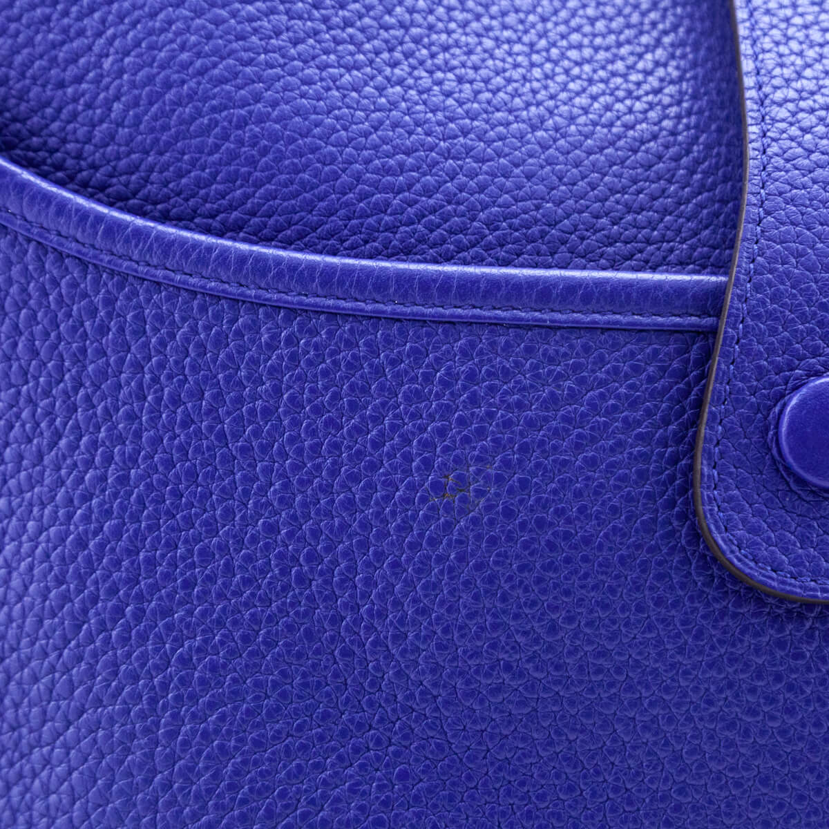 Hermes Bleu Royal Clemence Evelyne III GM - Love that Bag etc - Preowned Authentic Designer Handbags Preloved Fashions
