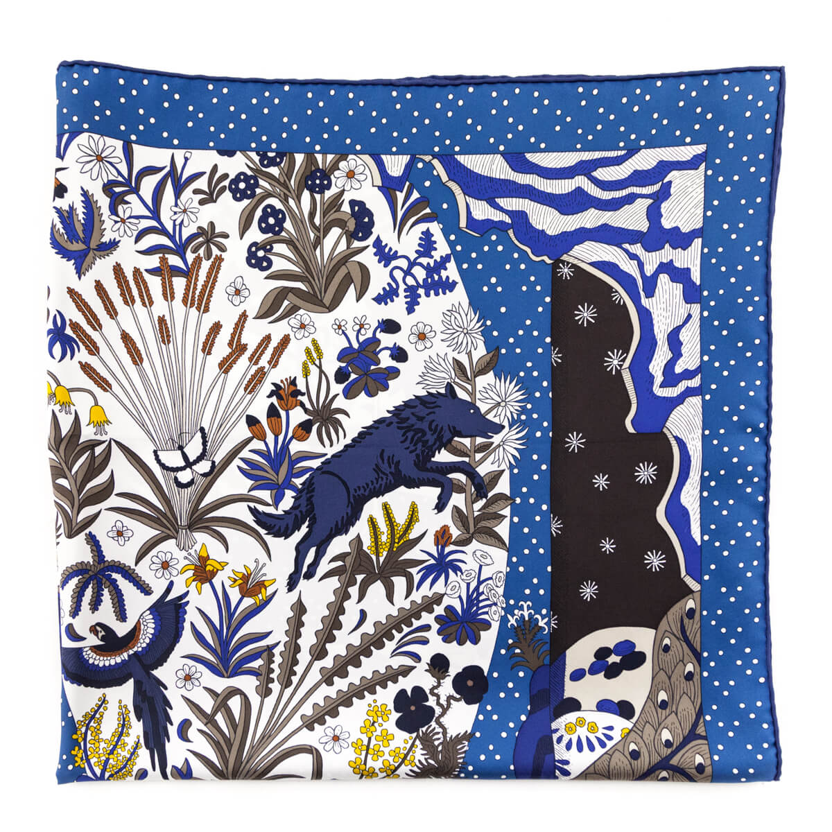 Hermes Blue Le Premier Chant Silk Scarf 90 - Love that Bag etc - Preowned Authentic Designer Handbags Preloved Fashions