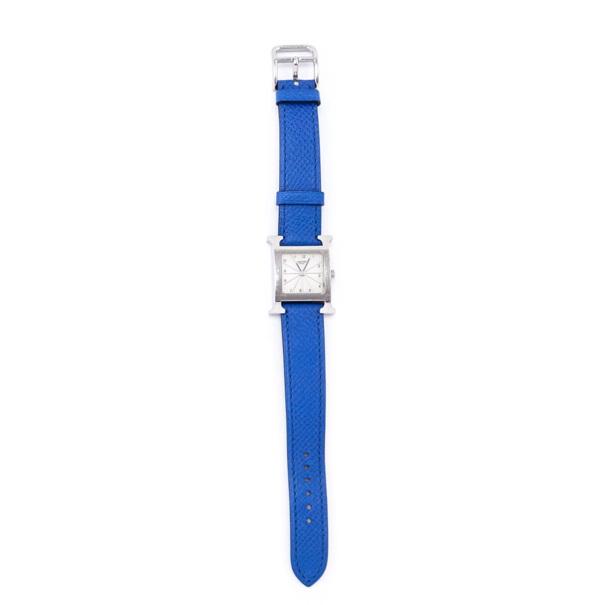 Hermes Blue Stainless Steel Epsom 21mm Heure H Quartz Watch - Love that Bag etc - Preowned Authentic Designer Handbags Preloved Fashions