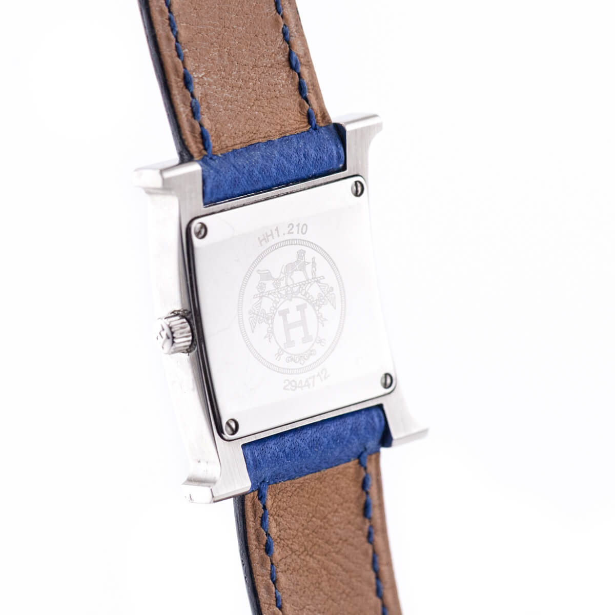 Hermes Blue Stainless Steel Epsom 21mm Heure H Quartz Watch - Love that Bag etc - Preowned Authentic Designer Handbags Preloved Fashions