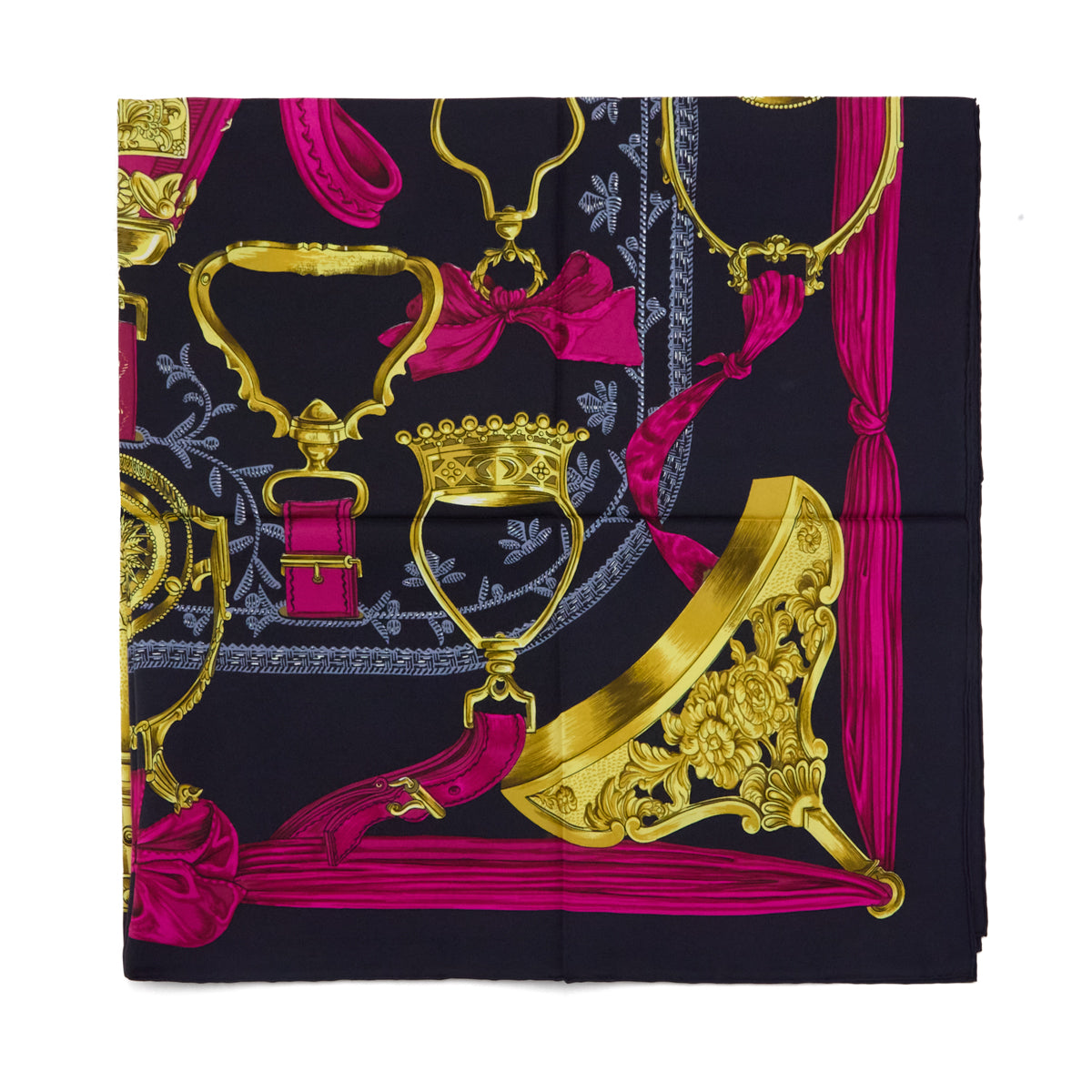 Hermes Blue Pink Silk Etriers Scarf 90 - Love that Bag etc - Preowned Authentic Designer Handbags Preloved Fashions