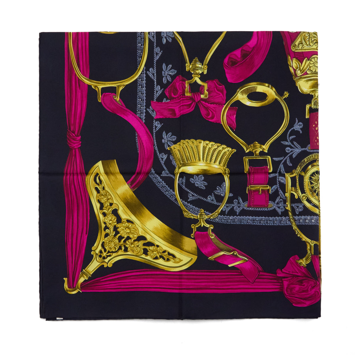 Hermes Blue Pink Silk Etriers Scarf 90 - Love that Bag etc - Preowned Authentic Designer Handbags Preloved Fashions