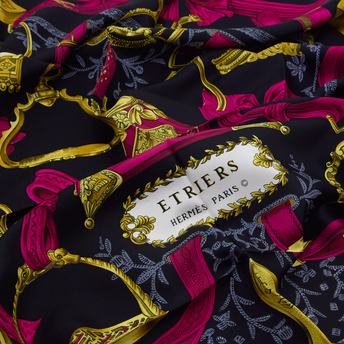 Hermes Blue Pink Silk Etriers Scarf 90 - Love that Bag etc - Preowned Authentic Designer Handbags Preloved Fashions