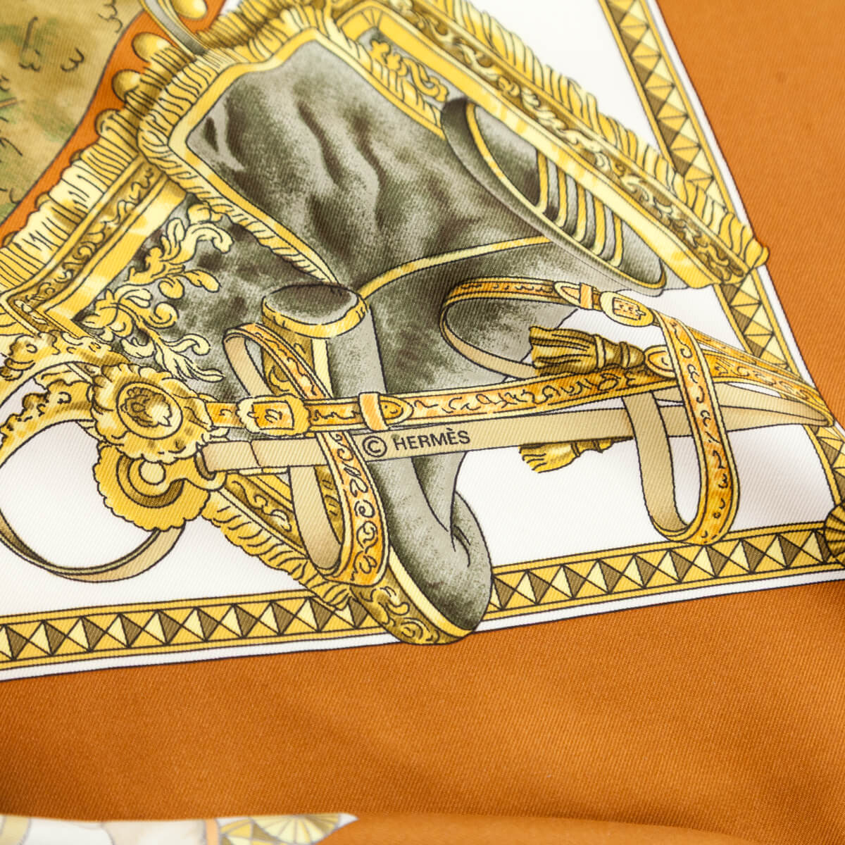 Hermes Brown Presentation des Chevaux Silk Scarf 90 - Love that Bag etc - Preowned Authentic Designer Handbags Preloved Fashions