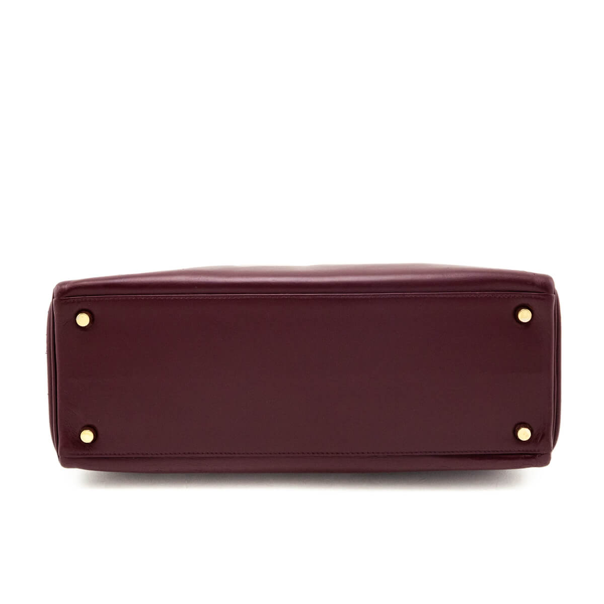 Hermes Burgundy Box Vintage Kelly 32 Retourne - Love that Bag etc - Preowned Authentic Designer Handbags Preloved Fashions
