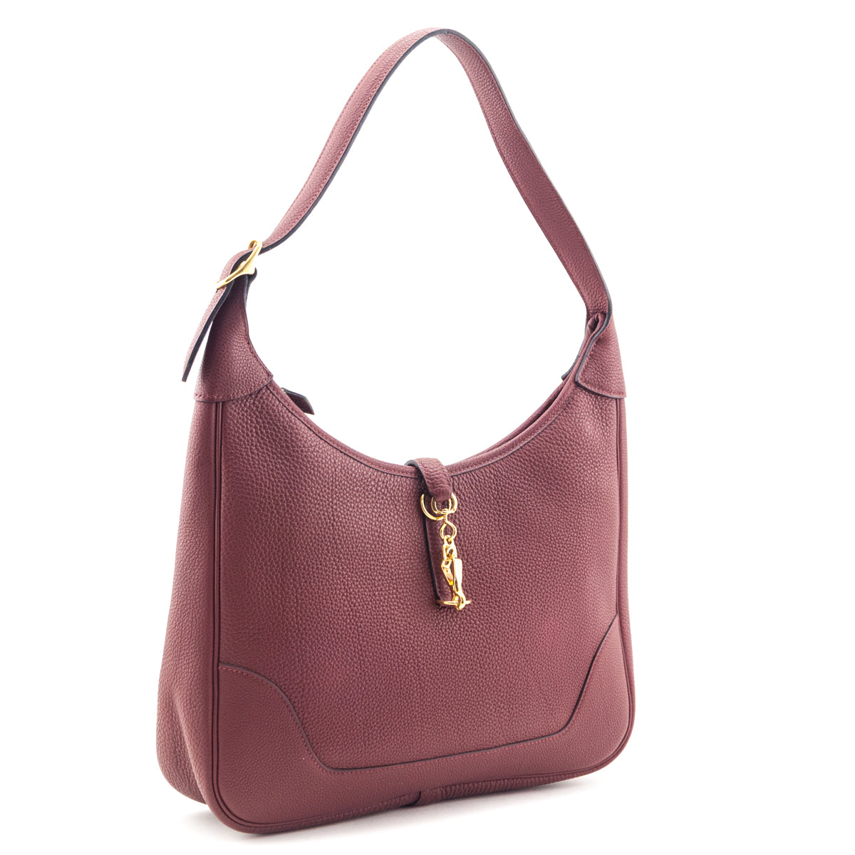 Hermes Burgundy Togo Trim II 31 Bag - Love that Bag etc - Preowned Authentic Designer Handbags Preloved Fashions