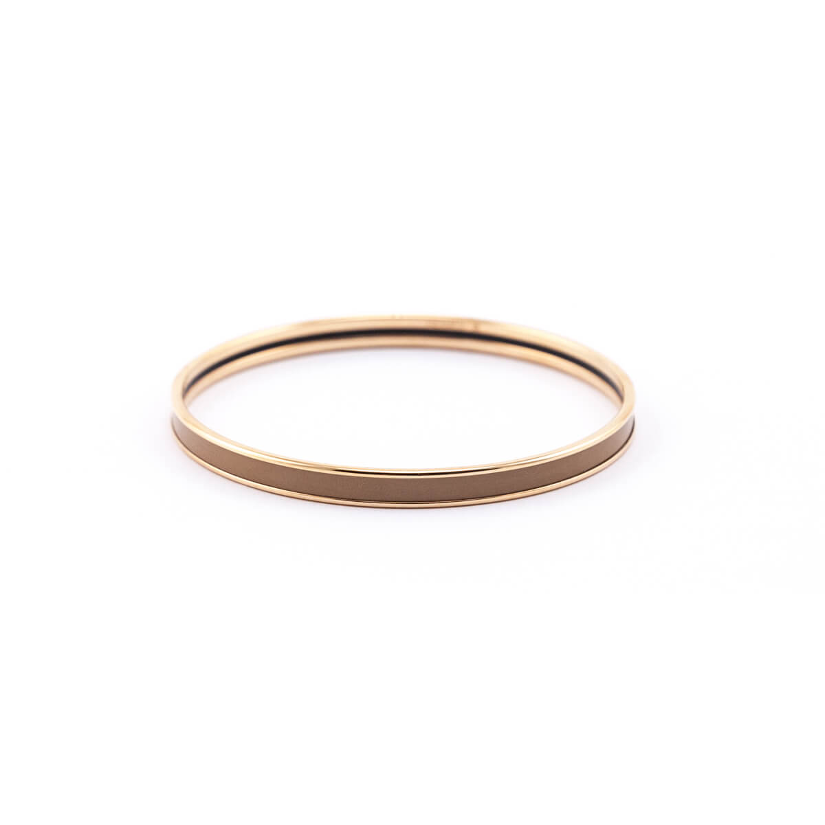 Hermes Chataigne Enamel Rose Gold Uni Bangle Size L - Love that Bag etc - Preowned Authentic Designer Handbags Preloved Fashions