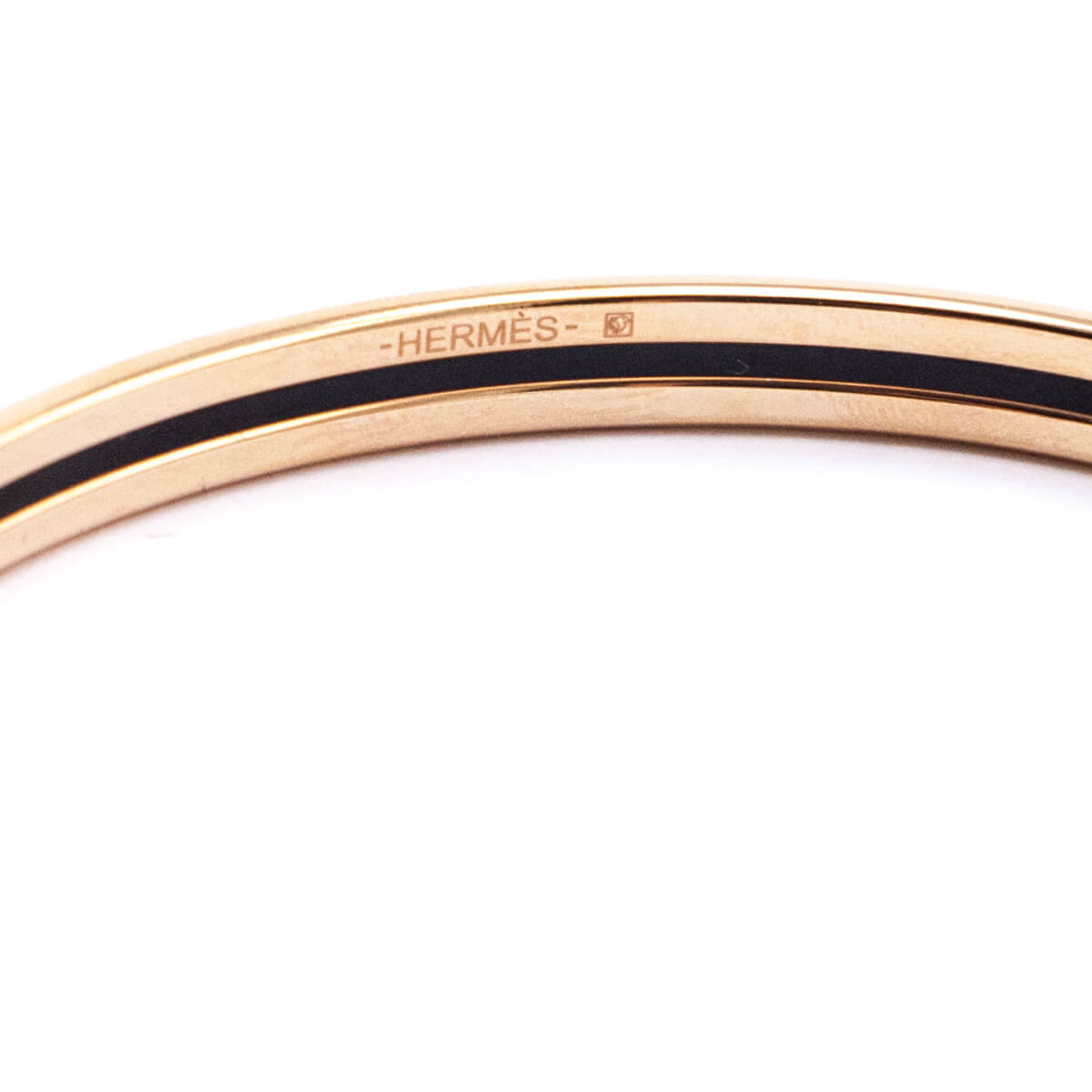 Hermes Chataigne Enamel Rose Gold Uni Bangle Size L - Love that Bag etc - Preowned Authentic Designer Handbags Preloved Fashions