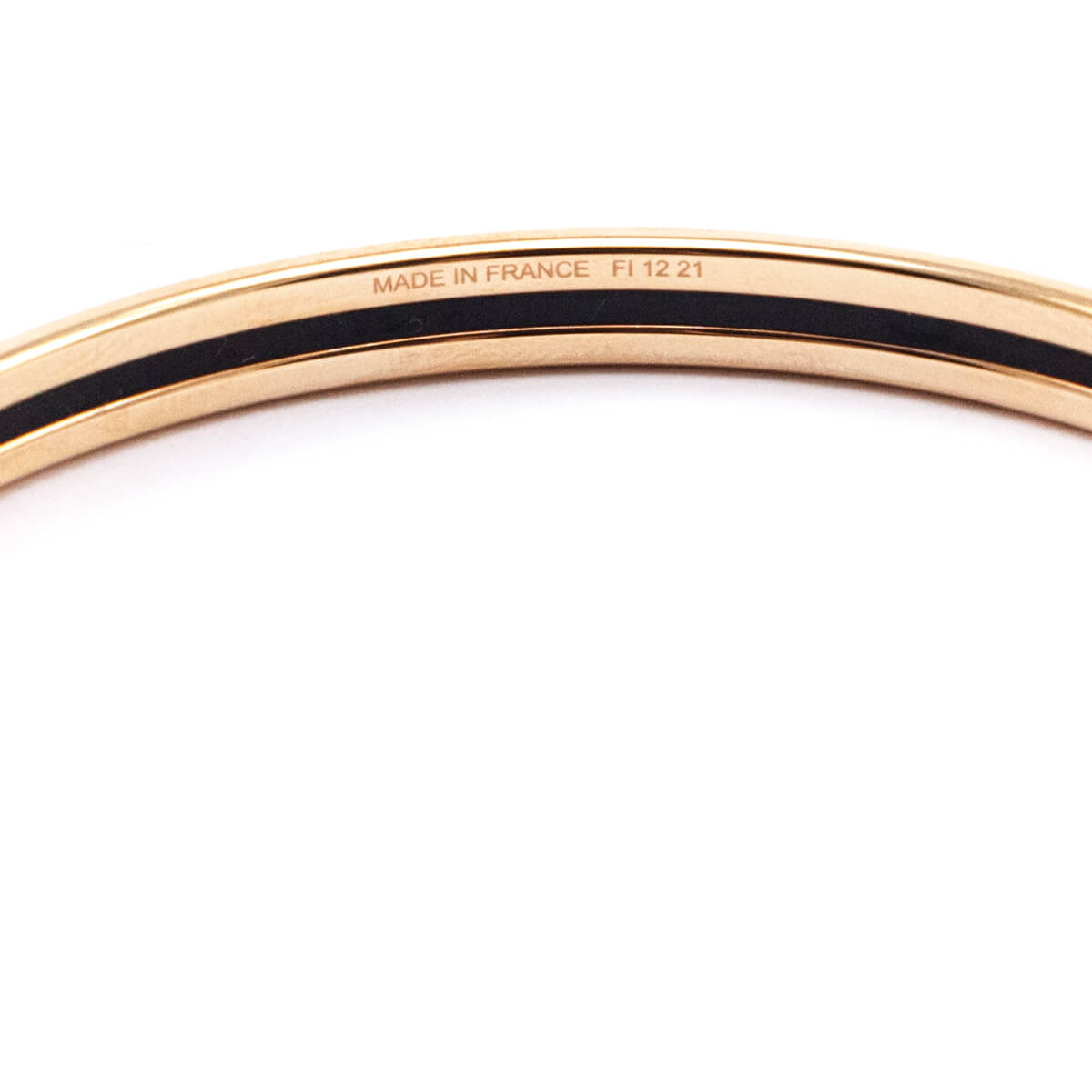 Hermes Chataigne Enamel Rose Gold Uni Bangle Size L - Love that Bag etc - Preowned Authentic Designer Handbags Preloved Fashions